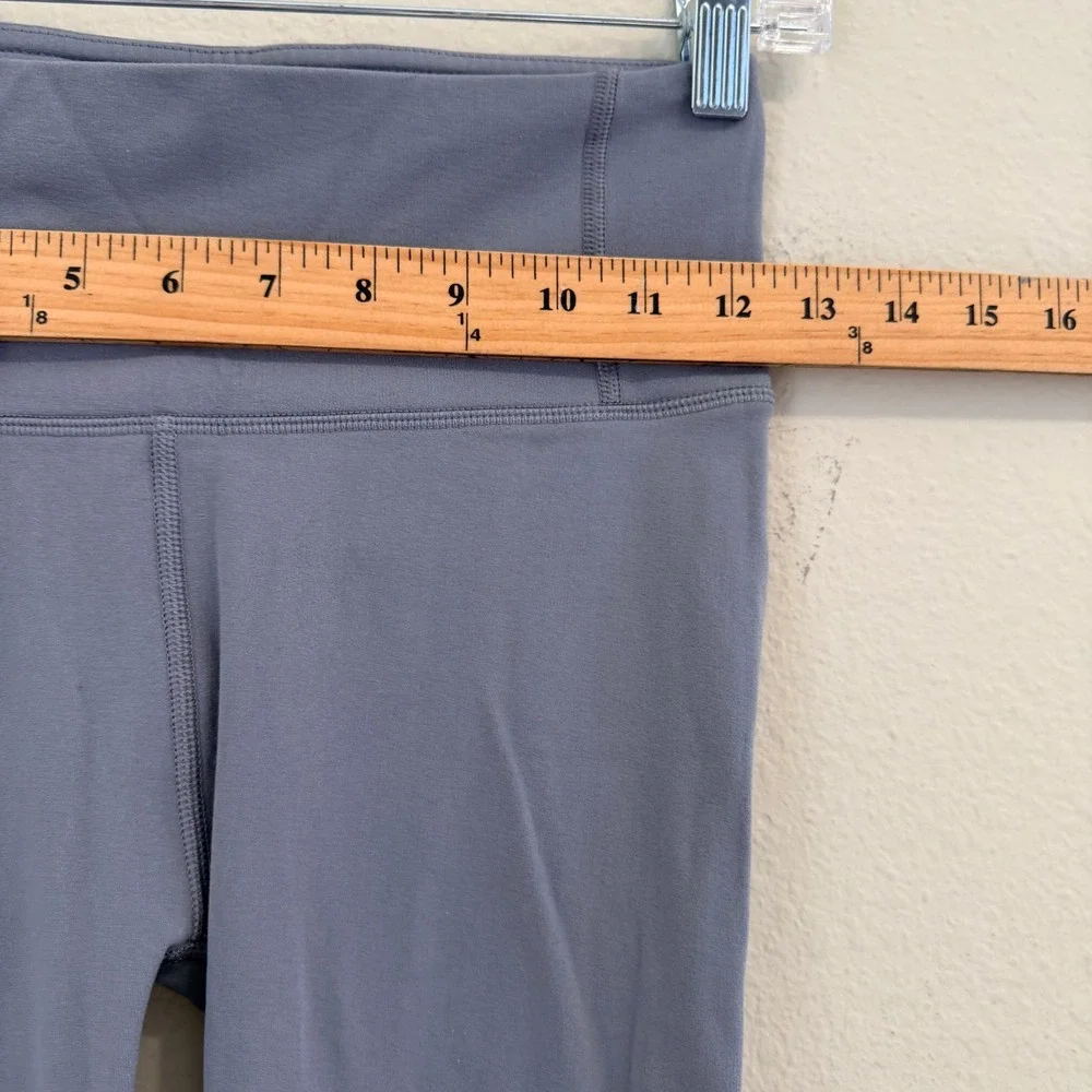 Lululemon Reveal Crop Tight Zen Expression Solar Grey Leggings Size 6 Yoga